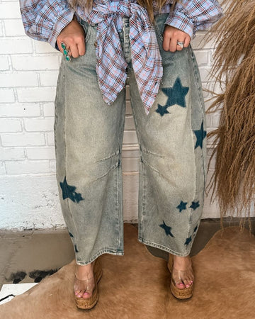 Relaxed Fit Star Washed Jeans