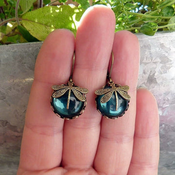 Vintage Small Dragonfly Earrings