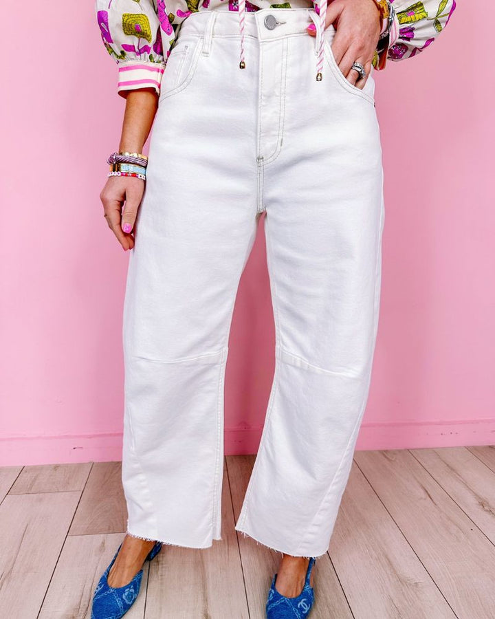 Chic Loose White Jeans