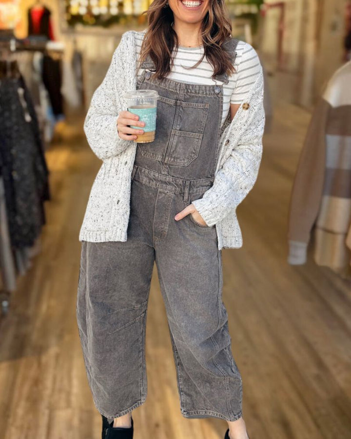 Fashion Loose Ripped Denim Overalls