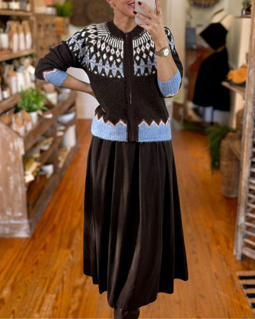 Fair Isle Knit Cardigan