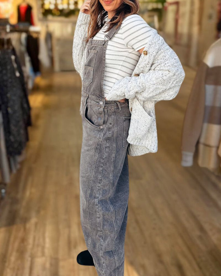 Fashion Loose Ripped Denim Overalls