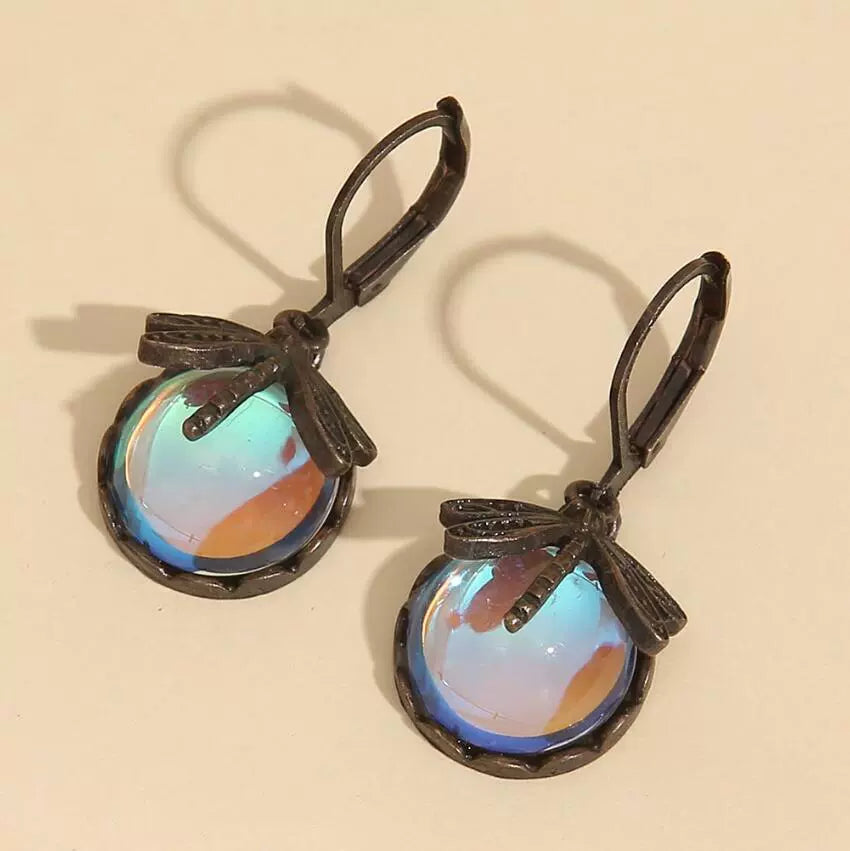 Vintage Small Dragonfly Earrings
