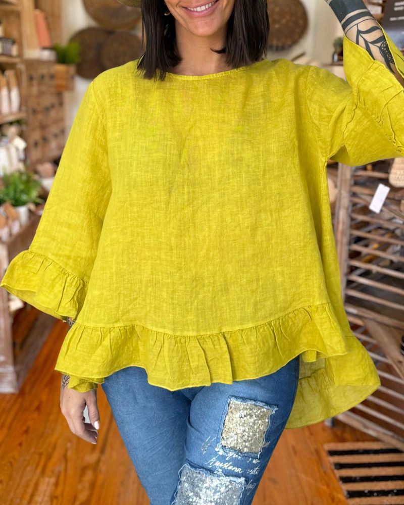 Loose Cotton & Linen Comfort Top