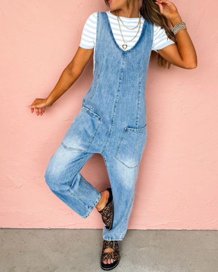 Trendy Utility Denim Overalls