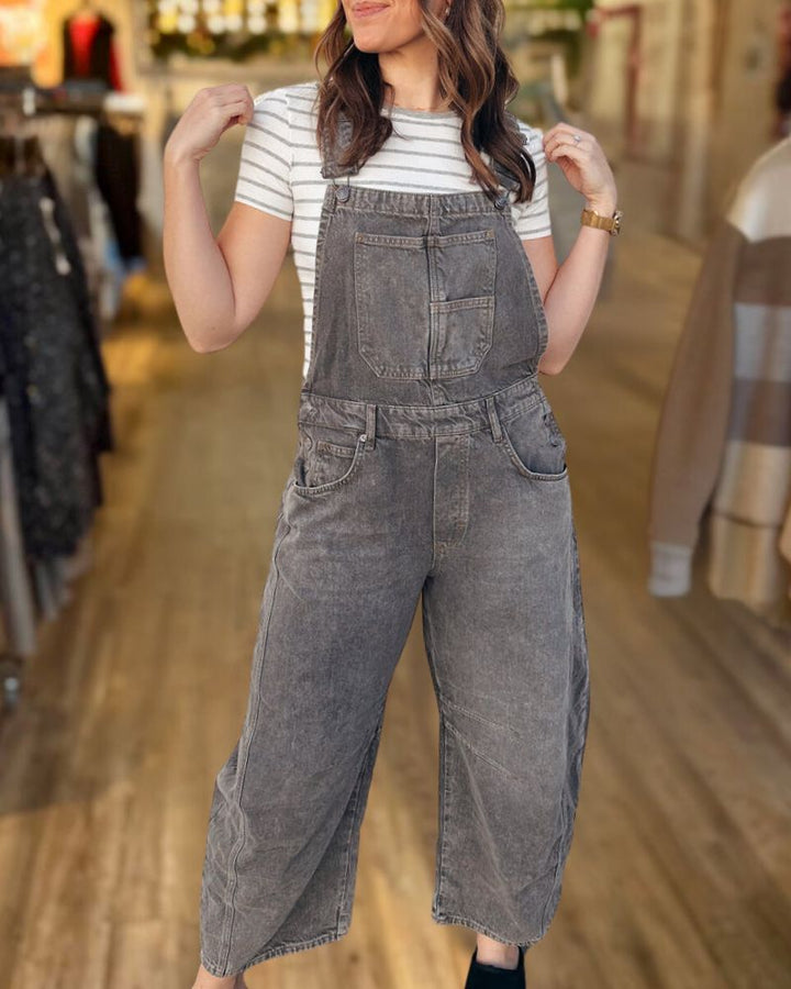 Fashion Loose Ripped Denim Overalls