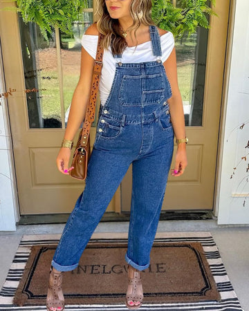 Casual Denim Overalls